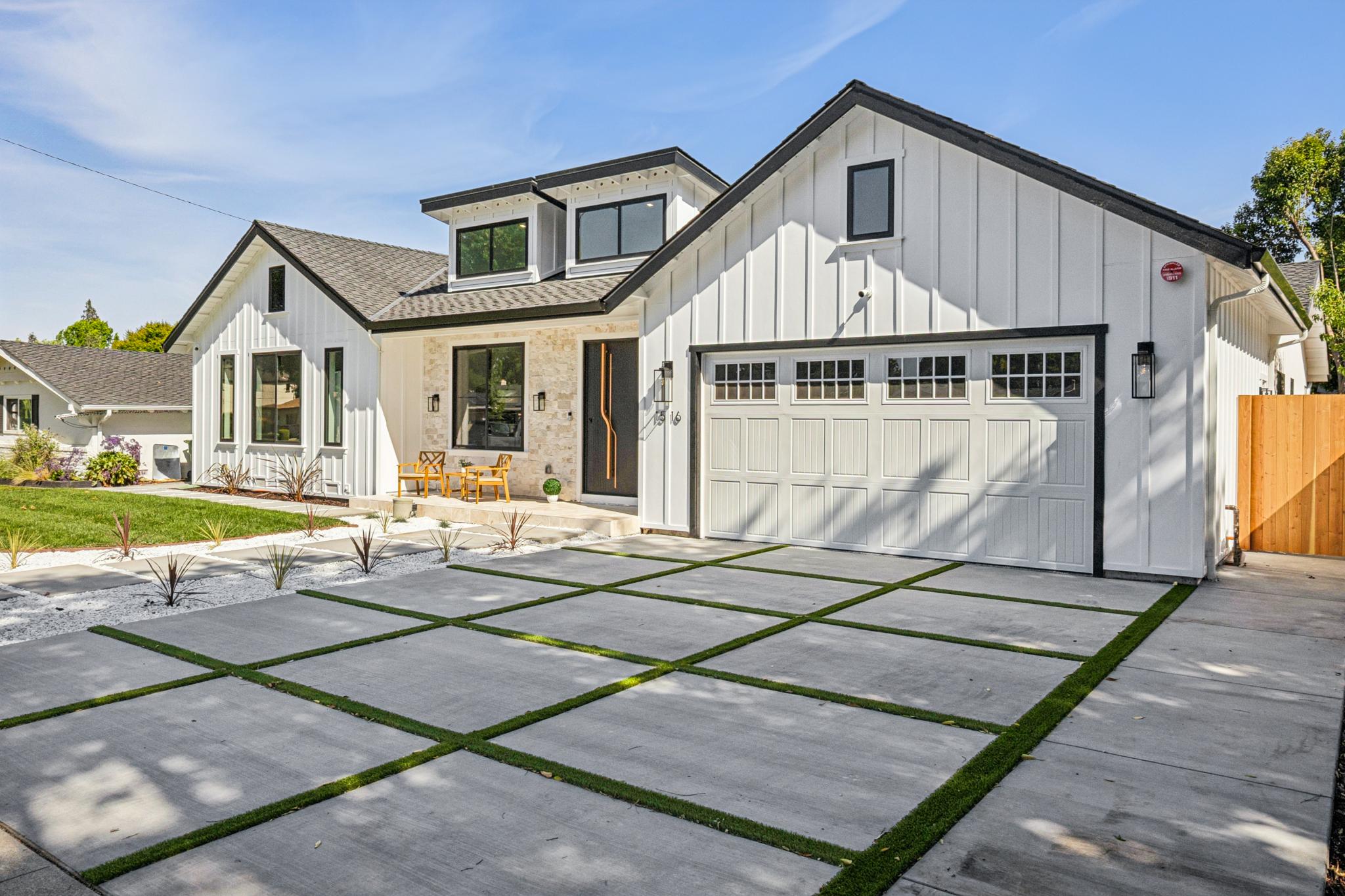Luxury single-story custom home facade